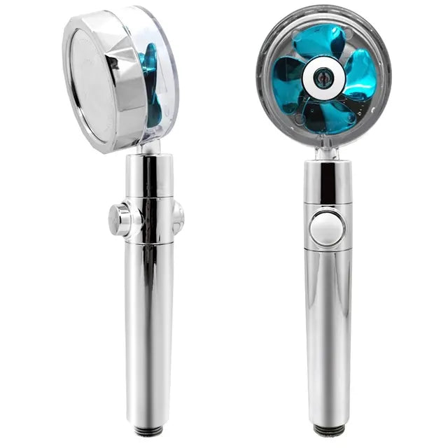 Hogedruk Regendouchekop 360° draaiend, waterbesparend turbo-vermogen.