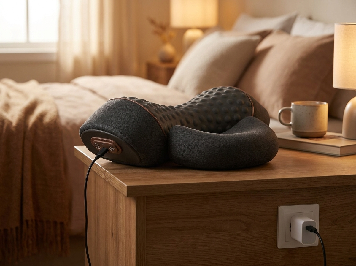 Loomera aangesloten met de USB-C-kabel op een stopcontact