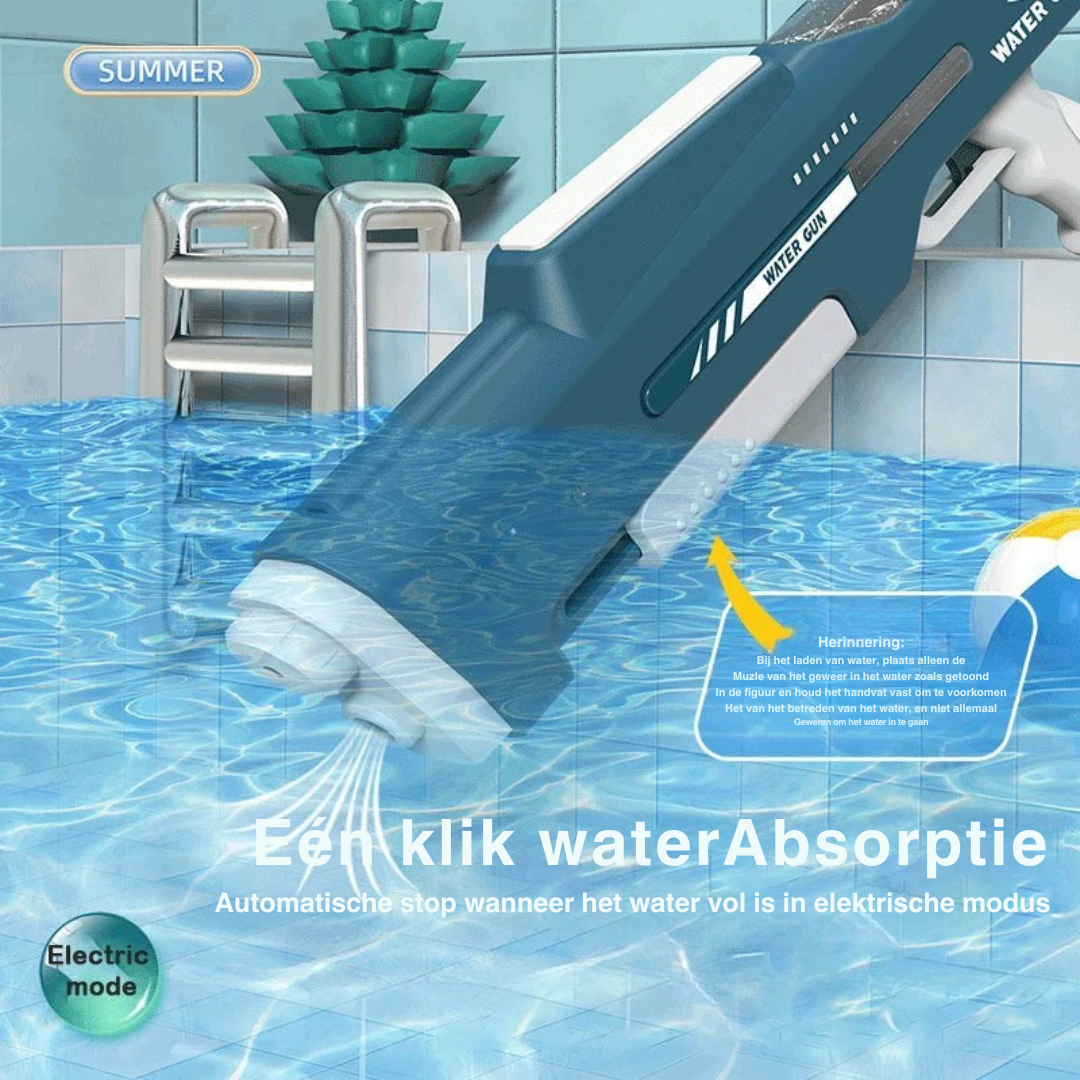 Elektrische Watergun  Maximaal vermogen, maximaal plezier!