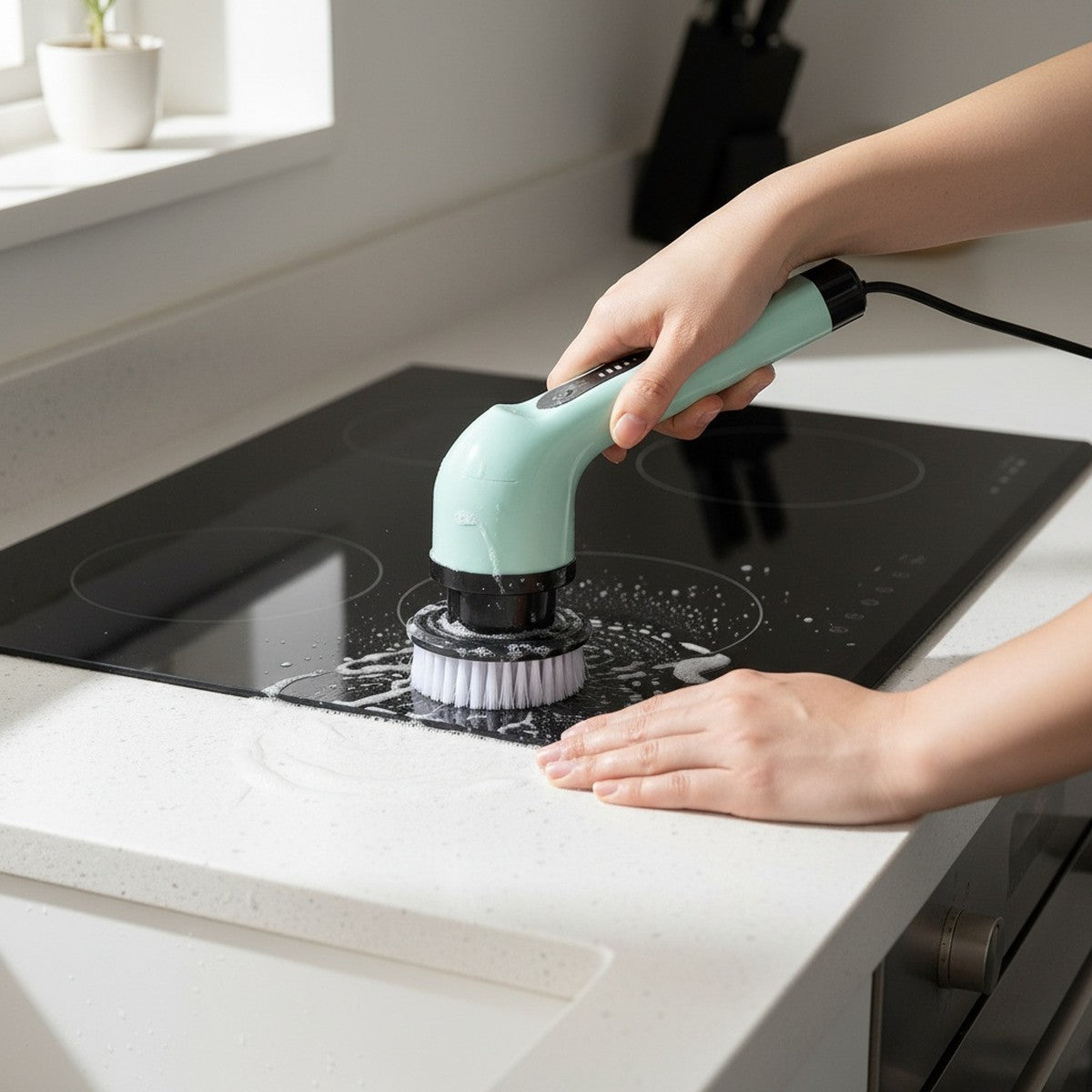 Skura schoonmaakborstel bij een dagelijks schoonmaakmoment in de keuken