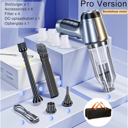 CleanRide Pro Draadloze met extreme zuigkracht voor thuis en onderweg