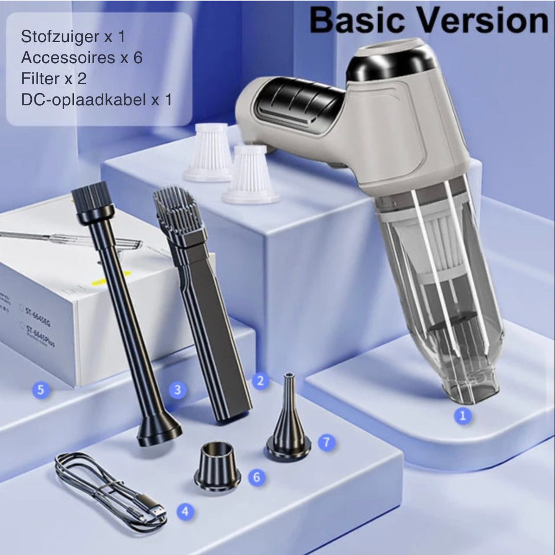 CleanRide Pro Draadloze met extreme zuigkracht voor thuis en onderweg